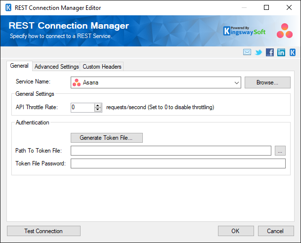 SSIS REST Asana Connection Manager